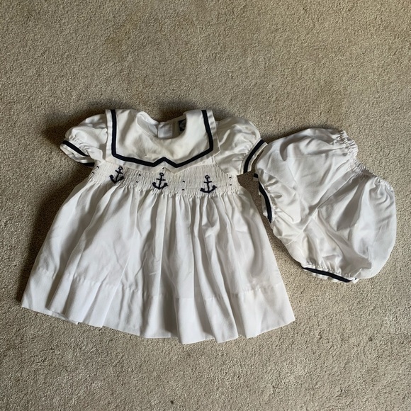 Carriage Boutiques Other - Host Pick White Baby Sailor Dress & Bottoms, 6M